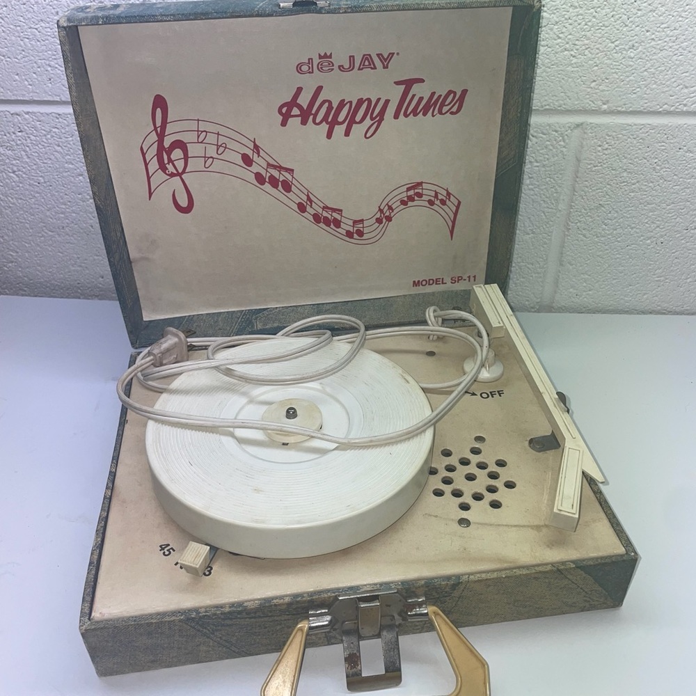 Vintage DeJay Happy Tunes Turntable Record Player